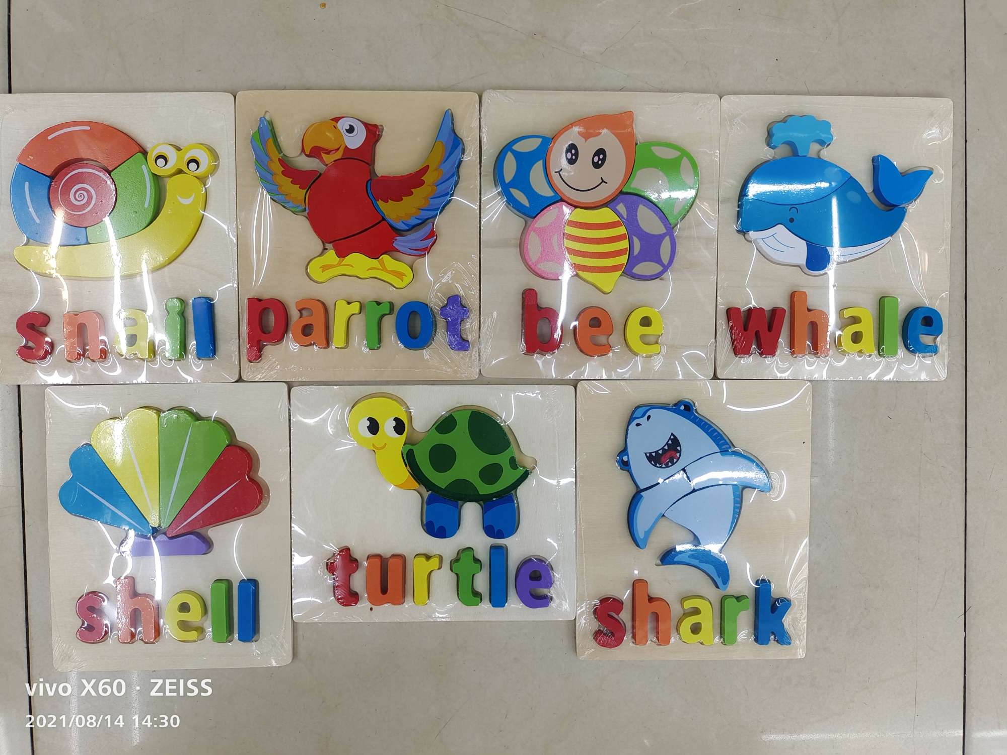 Semi-wooden three-dimensional jigsaw puzzles for infants and toddlers, early education for babies, intelligence and eye training, fun English toys for boys and girls pic 11