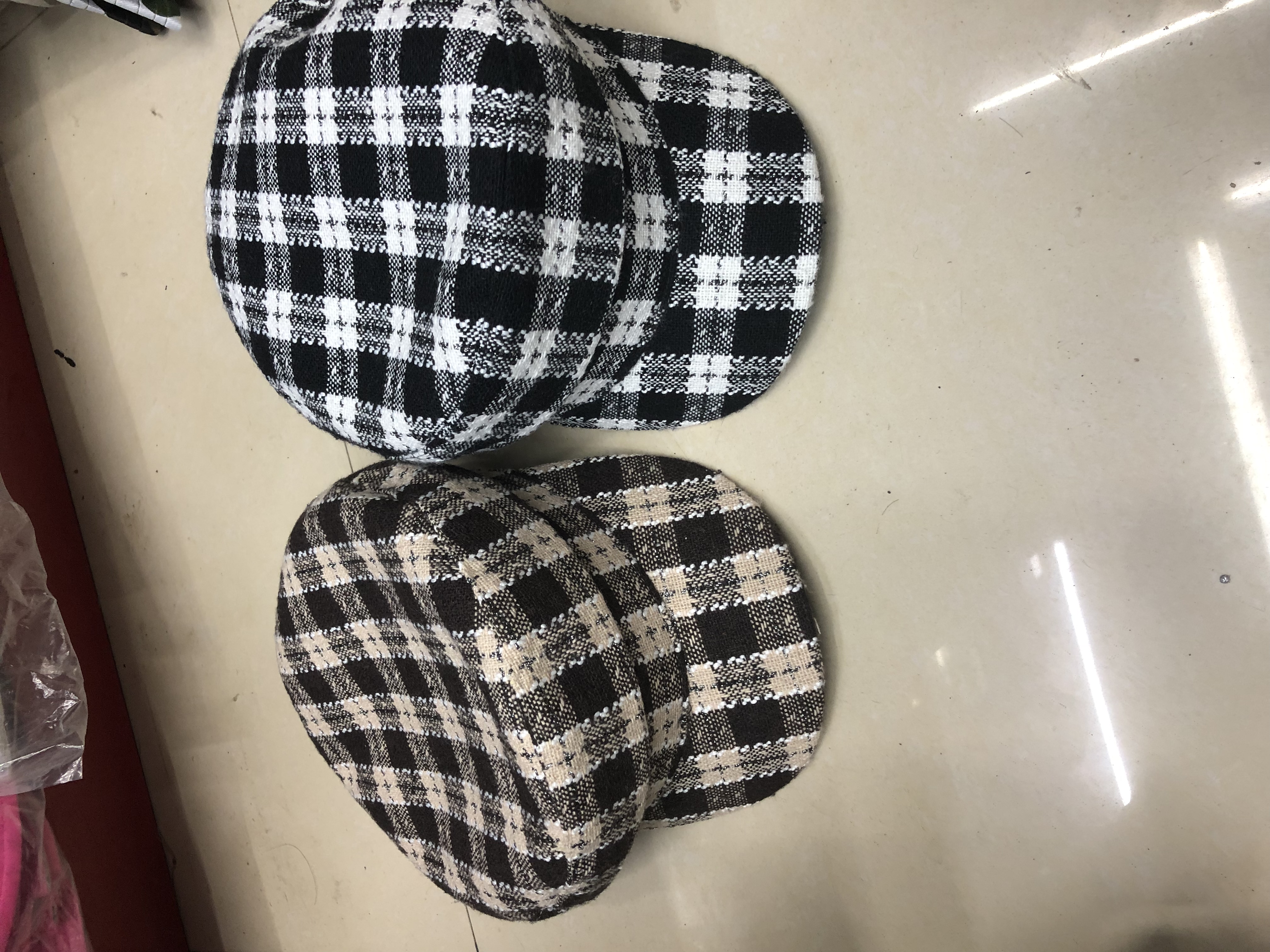 Plaid Flat Cap Specification drawing