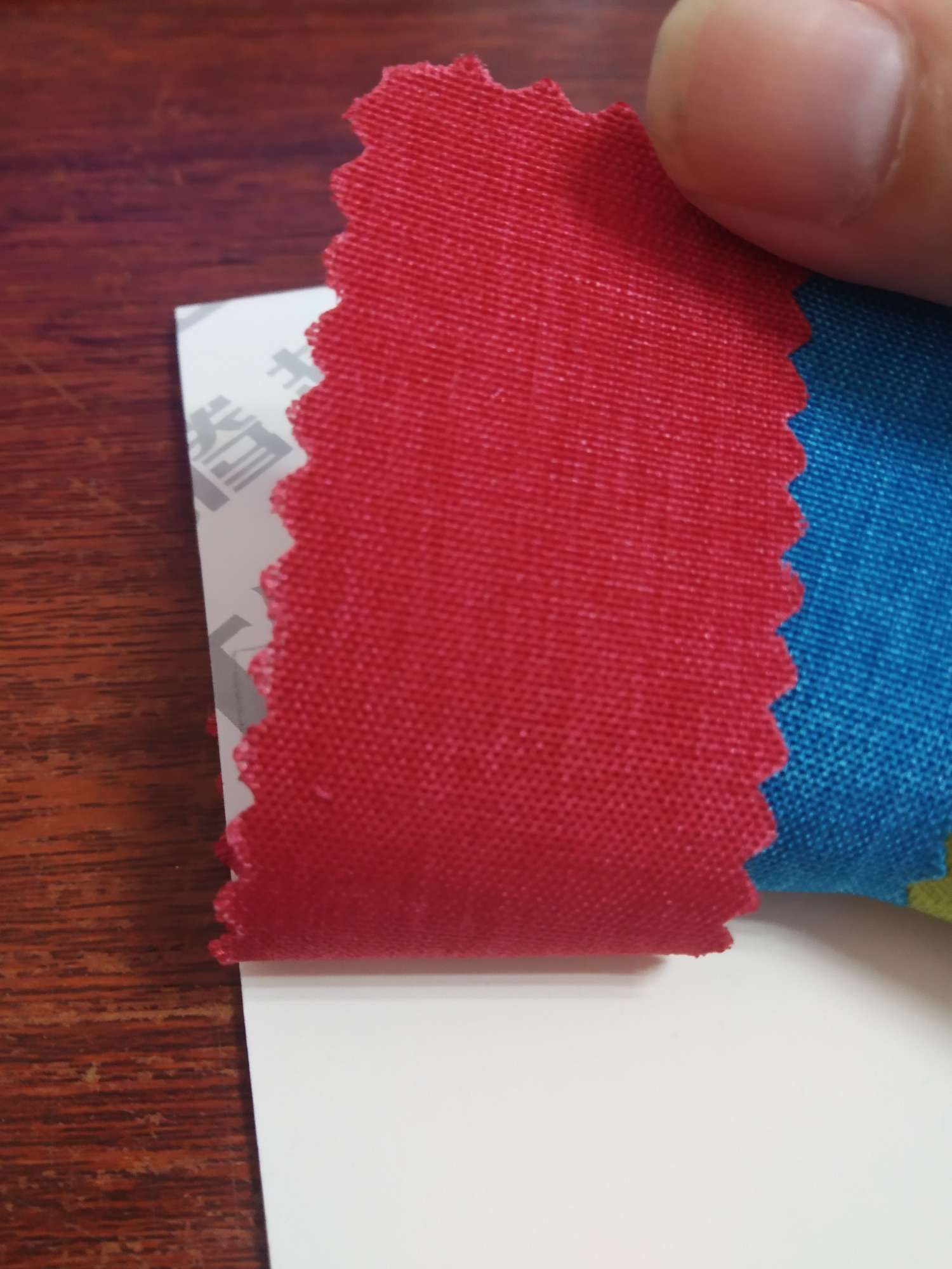 TY-- 034 300D Matte, stretchable pu Waterproof 1# Bright Red details Picture