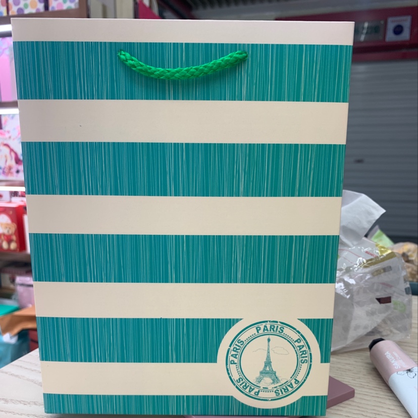 2021年新款竖版白卡礼物袋之韩系男士横条系列605-3大号31*40*12