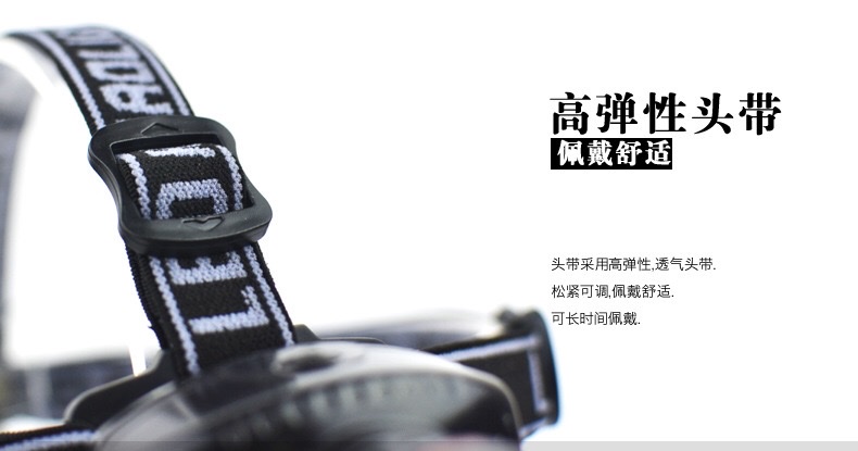 流明 LED头灯 户外灯 钓鱼灯 野营灯塑料头灯6611 户外头灯 强光变焦LED探照灯 夜钓灯 骑行远射头戴矿灯详情图7