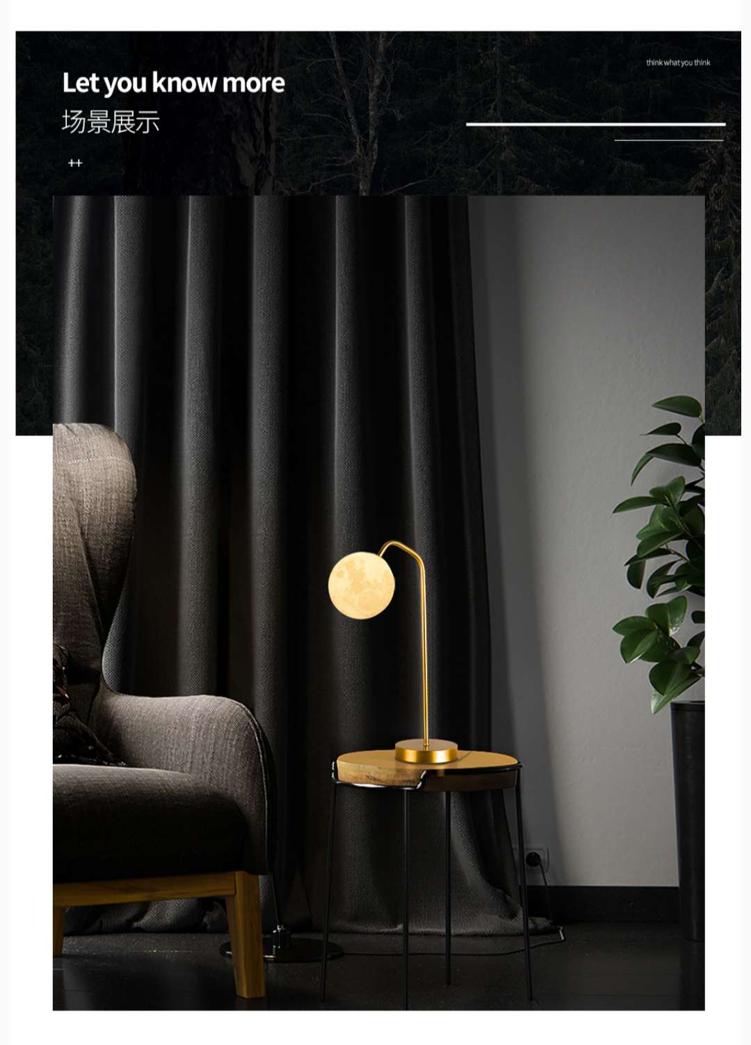 Ironwork study bedroom Nordic IKEA table lamp 4945-A details Picture