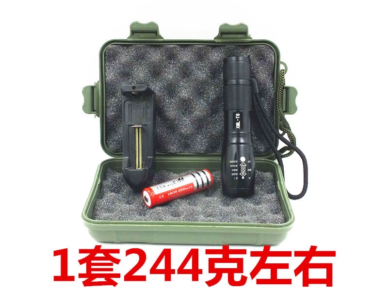S2 Flashlight XML-T6 xpe USB charging 5-speed telescopic focusing Ultra-bright and powerful flashlight LED L2 detail image 2