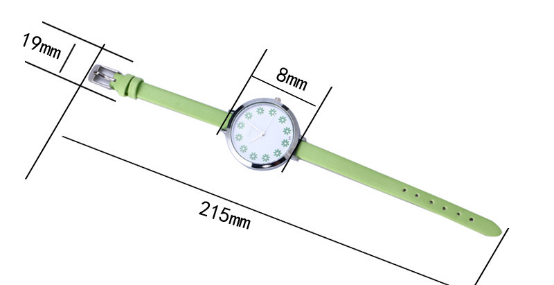 爆款速卖通wish爆款太阳花小表盘细表带女士时尚皮带手表厂家批发详情图2