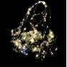 Ten five-pointed star silver thread lamps warm