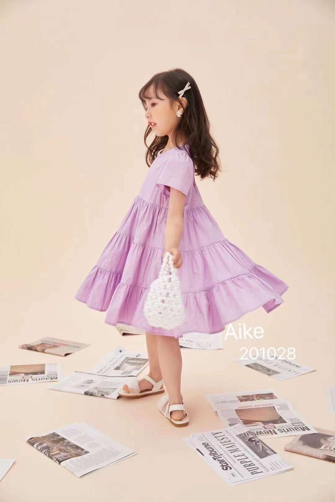 Summer new children's long dress, cool girls' dress Specification image