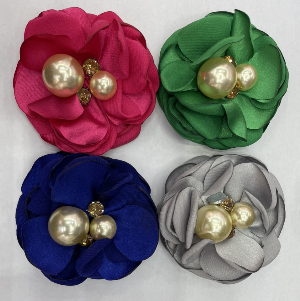 Foreign Trade Explosion Handmade Diy Ruffled Edge Burned Flower Corsage Clothing Accessories