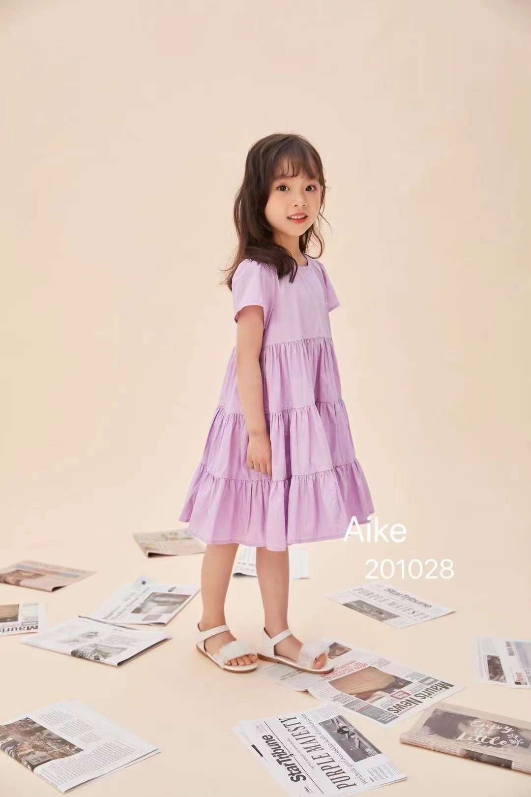Summer new children's long dress, cool girls' dress details Picture