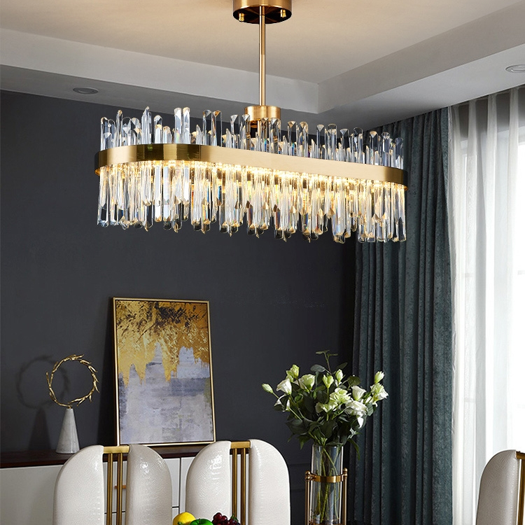 2021 patent new postmodern crystal chandelier, American light luxury living room lamp, simple home dining room decoration lamp