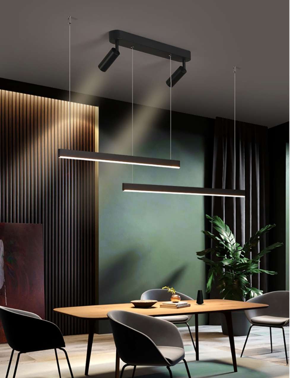 Aluminum restaurant, painted, matte, Nordic IKEA chandelier, 4 heads, 0156-110, three colors detail image 5