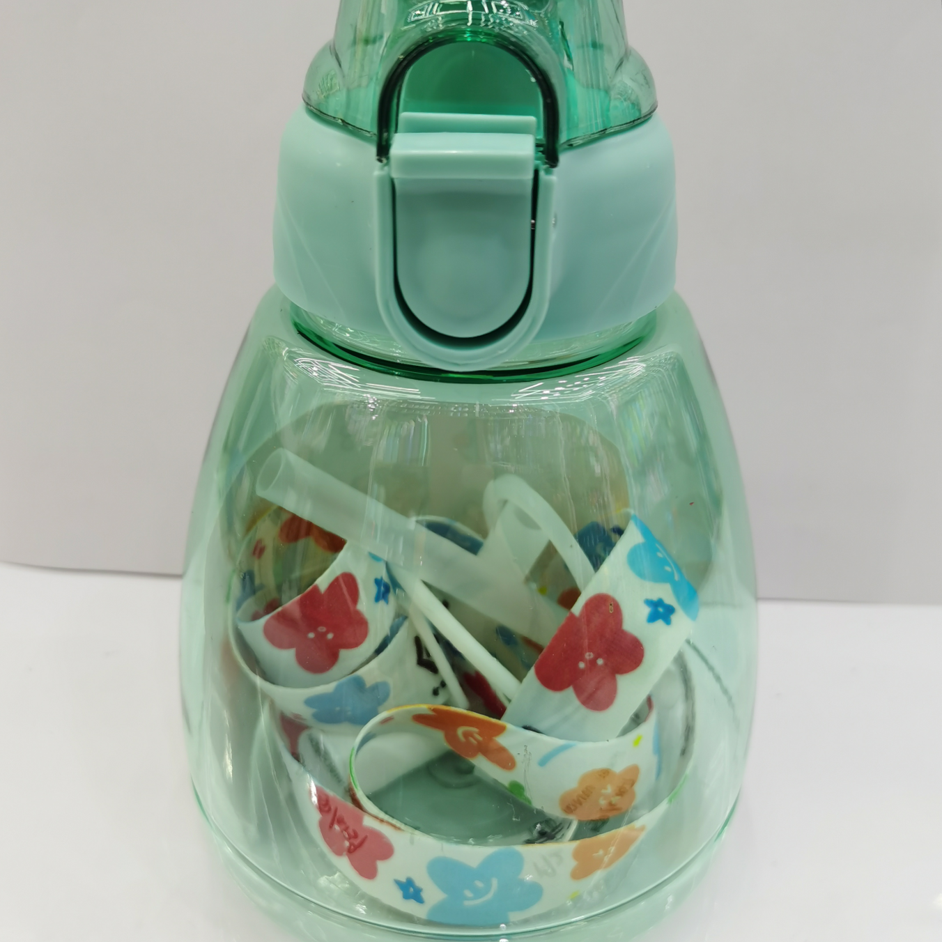 网络流行大肚杯，锁头带吸管杯，190 容量：1000ml，耐高温防摔不易破，颜色混装
