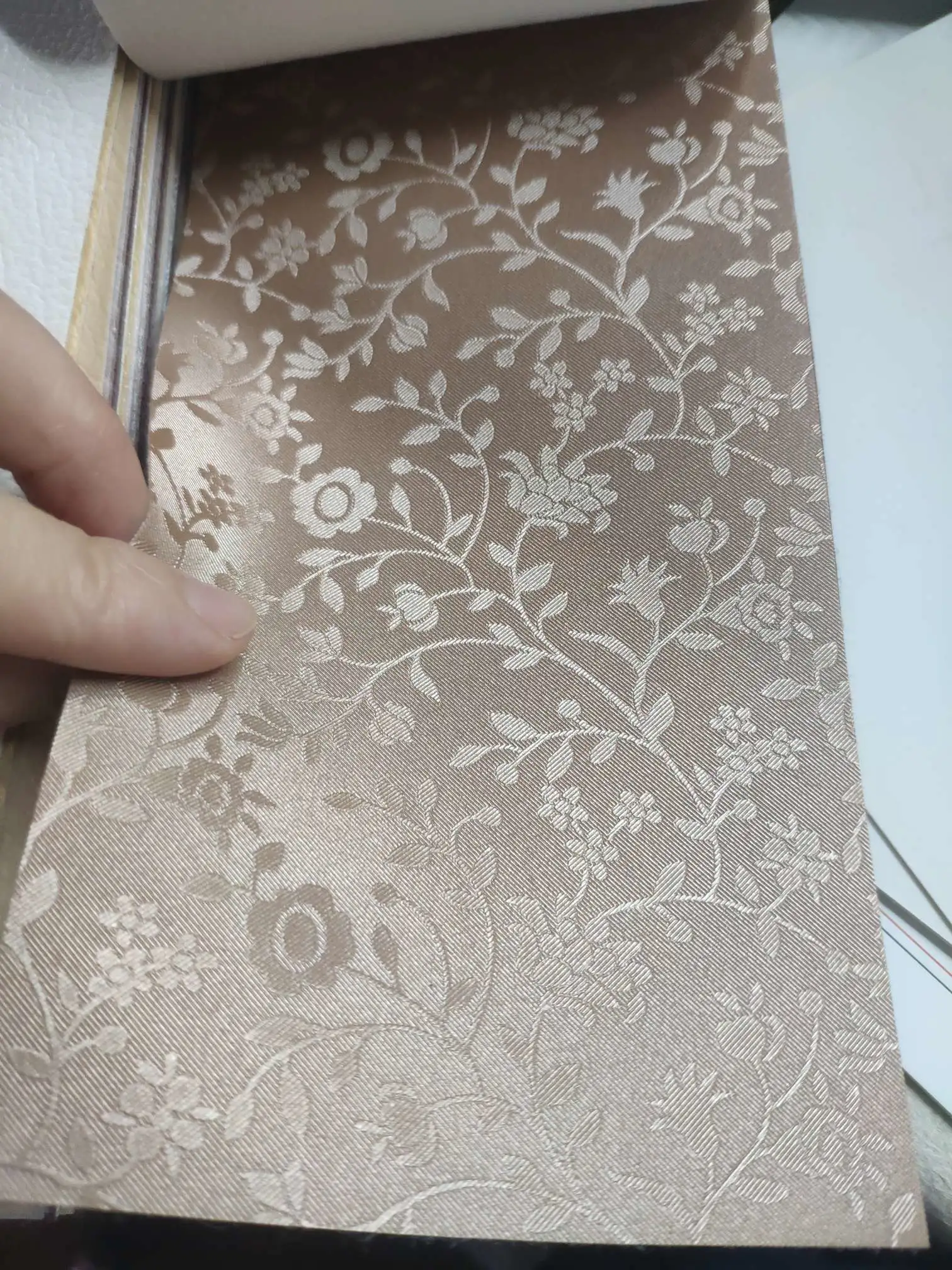 Artificial leather soft and hard wrapped sliding door leather wall decorative leather fabric in stock, fine branch flower No. 1 detail image 1