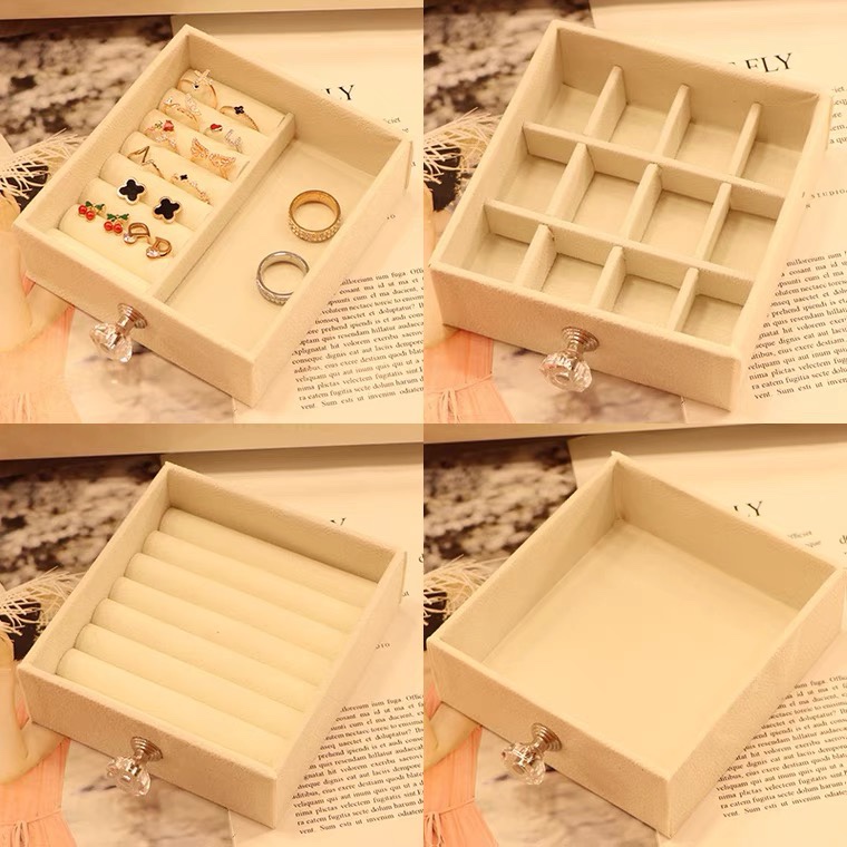 四层大容量手饰品首饰收纳盒透明亚克力耳环耳钉发手表手镯礼物盒30