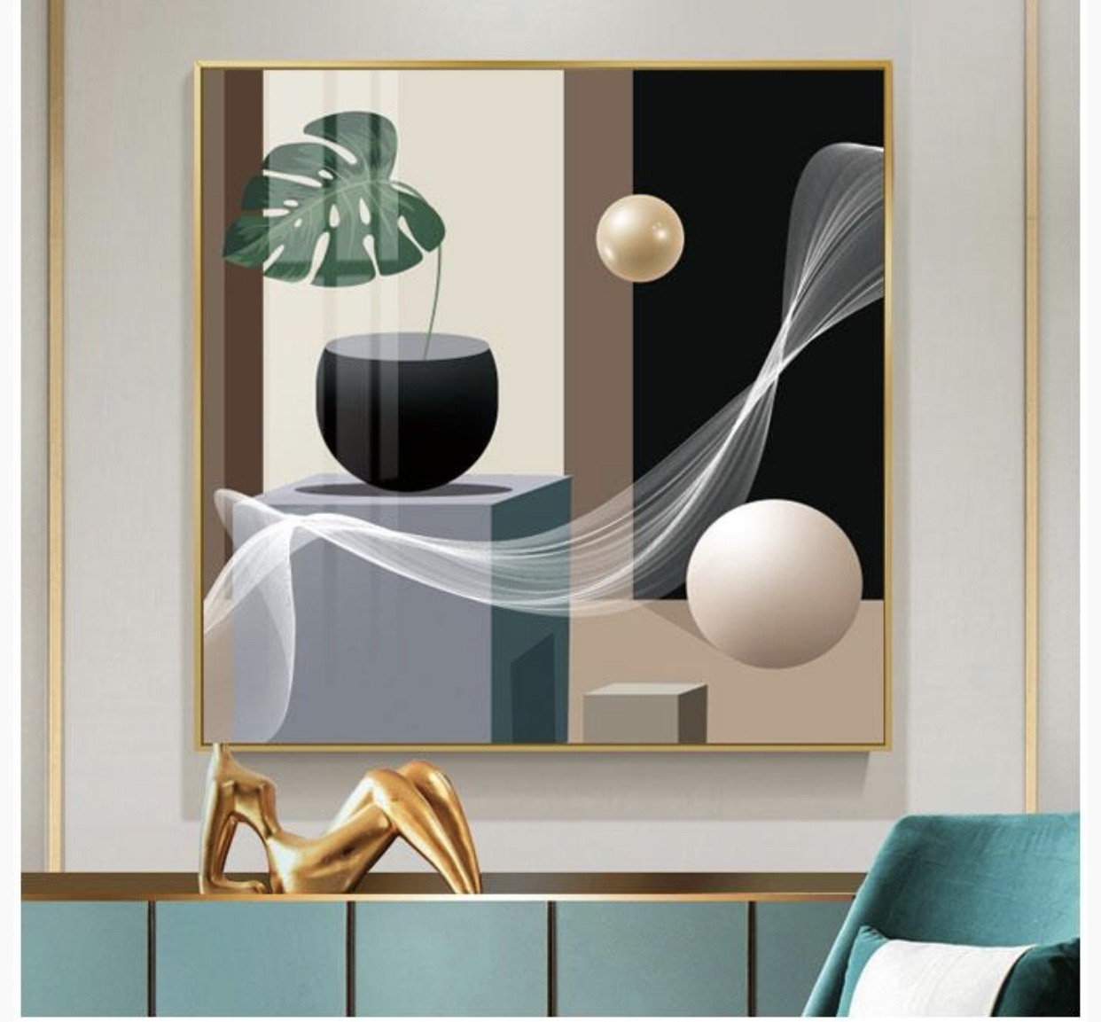 A two-piece combination painting for restaurant decoration details Picture