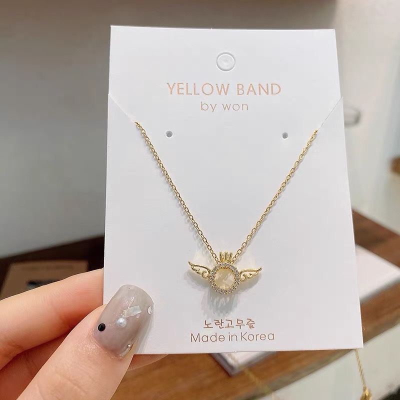 Angel wings do not fade personality fashion necklace high-grade collarbone chain boutique sweet girl Korean version jewelry