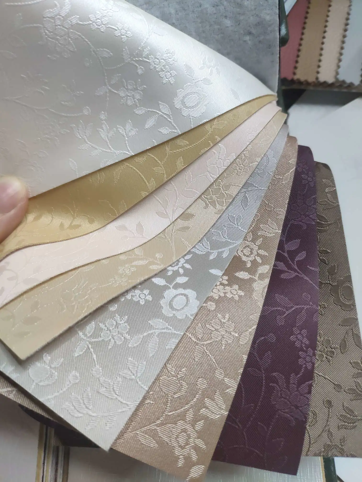 Artificial leather soft and hard wrapped sliding door leather wall decorative leather fabric in stock, fine branch flower No. 1 detail image 3