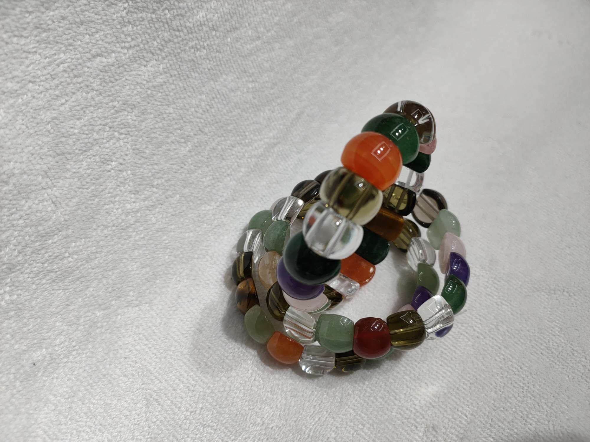 七彩混色半月形手排产品图