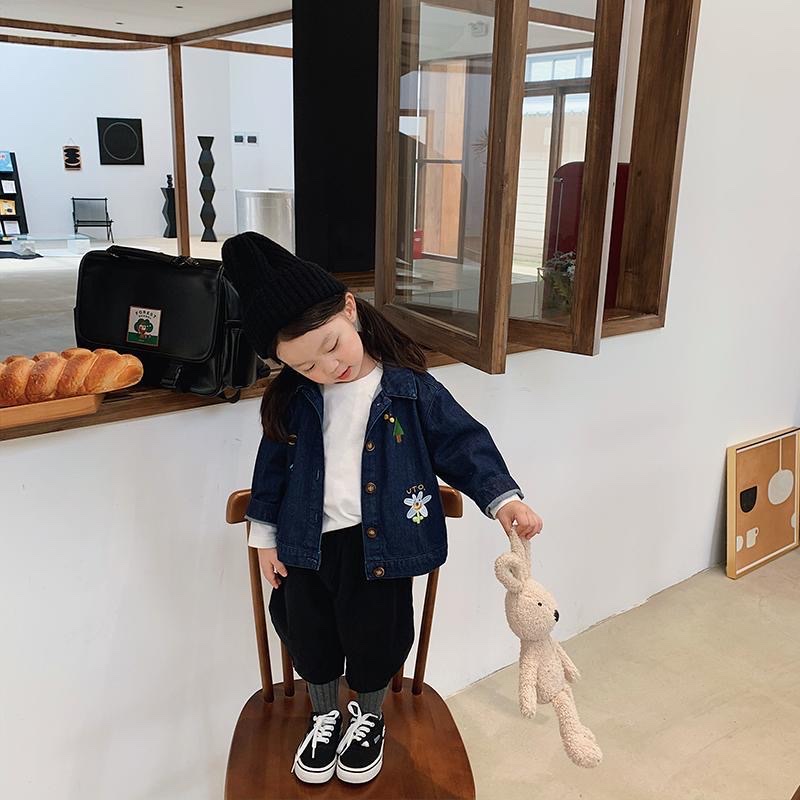 大耳象童装铺女童刺绣牛仔衣2021秋季新款男女宝休闲帅气风外套细节图