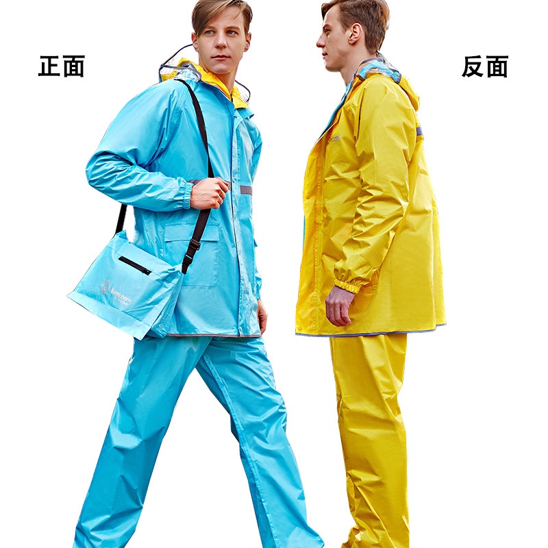 Customized raincoat and rain pants sets for electric motorcycles, double-layer separate for men and women, adult outdoor riding rain covers and rain gear