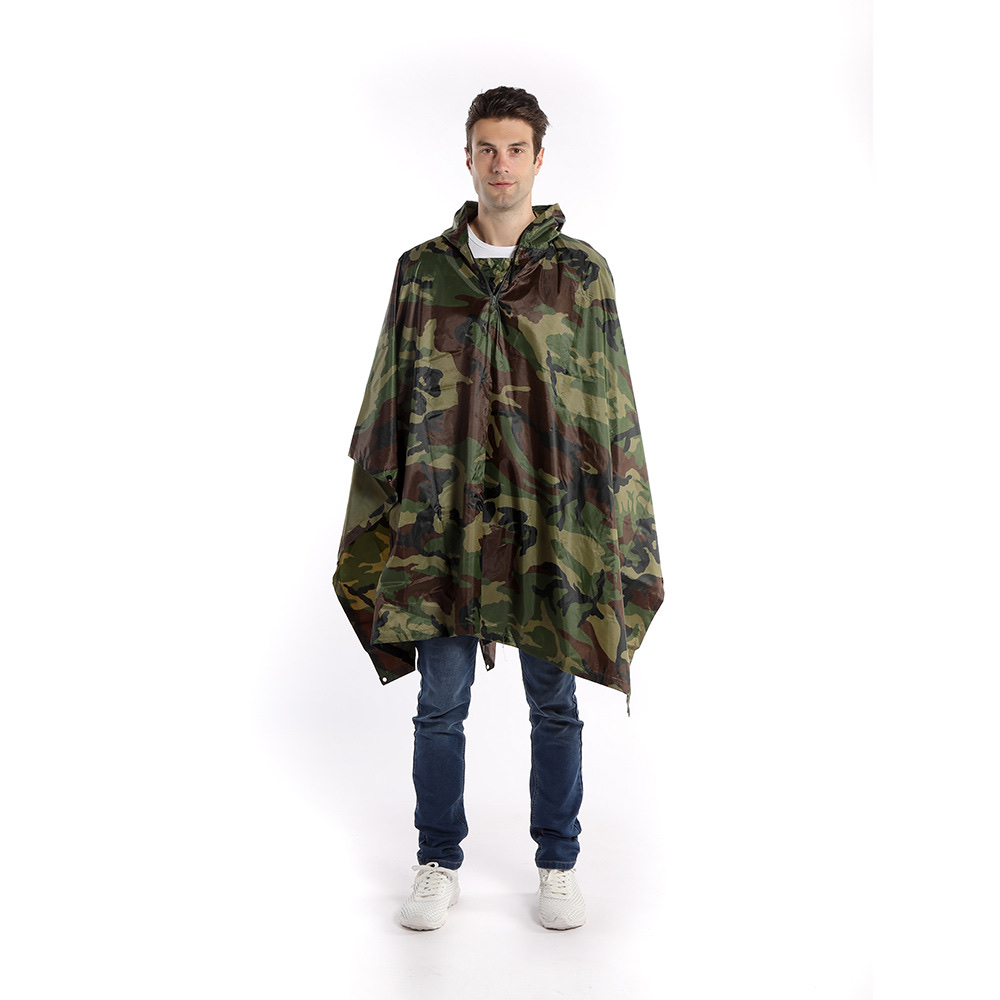Customized processing of adult one-piece raincoats for foreign trade, riding electric bikes, capes, rain covers, and long outdoor raincoats details Picture
