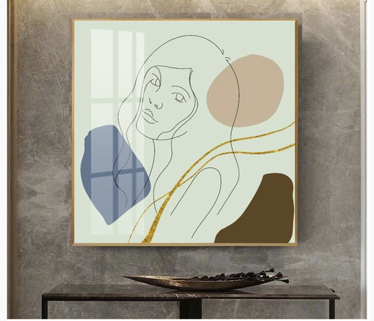 Square Morandi color series figure 70*70 detail image 2