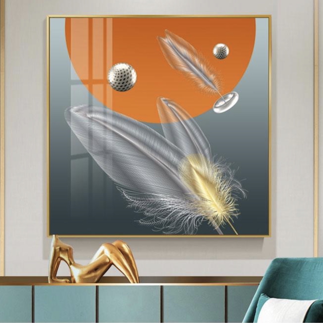 Factory direct sales of new type of electricity meter box decorative paintings, high-definition painting cores, frameless paintings, and customized entrance hall decorative paintings. Welcome to follow Specification image