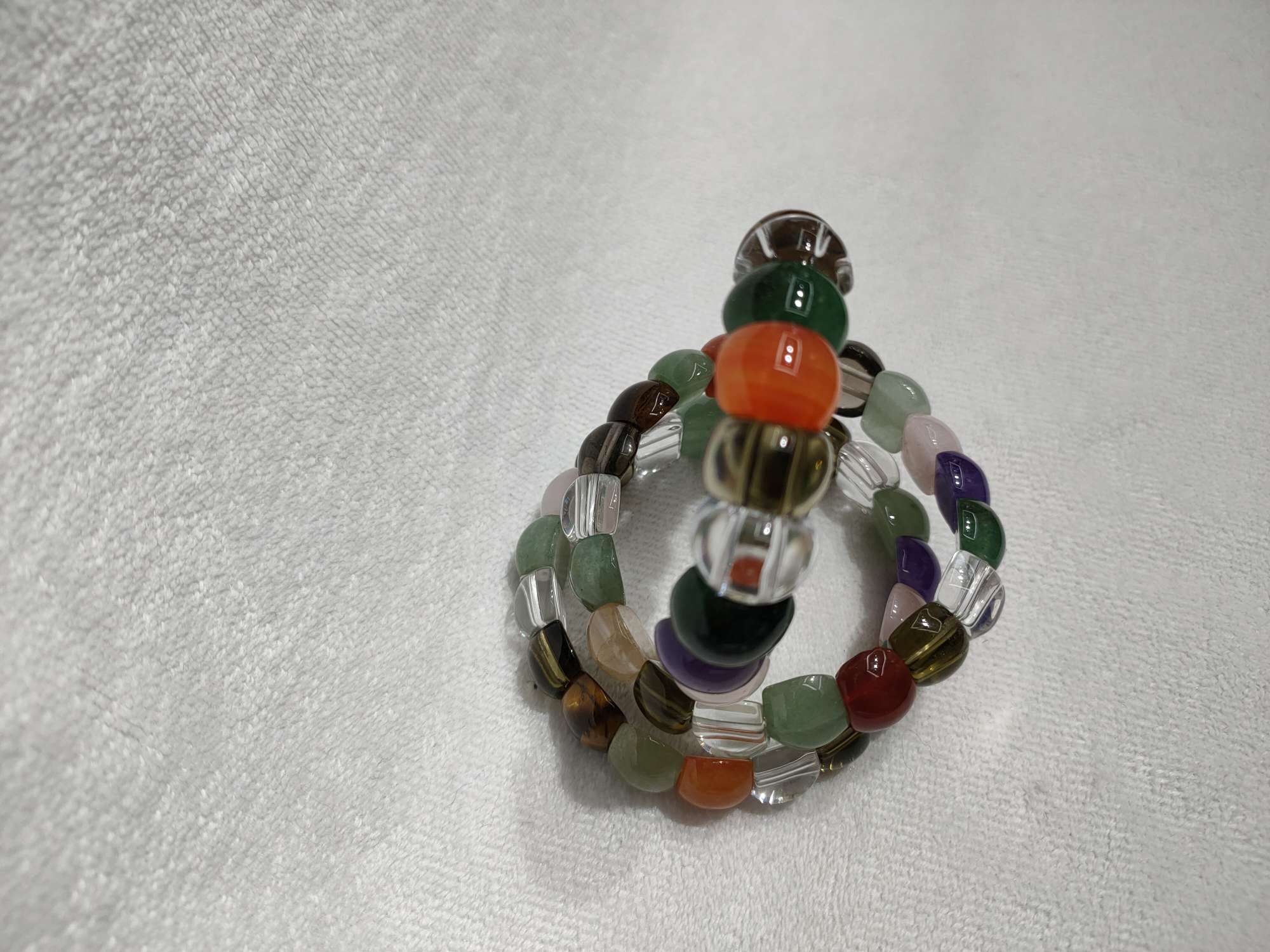 七彩混色半月形手排细节图