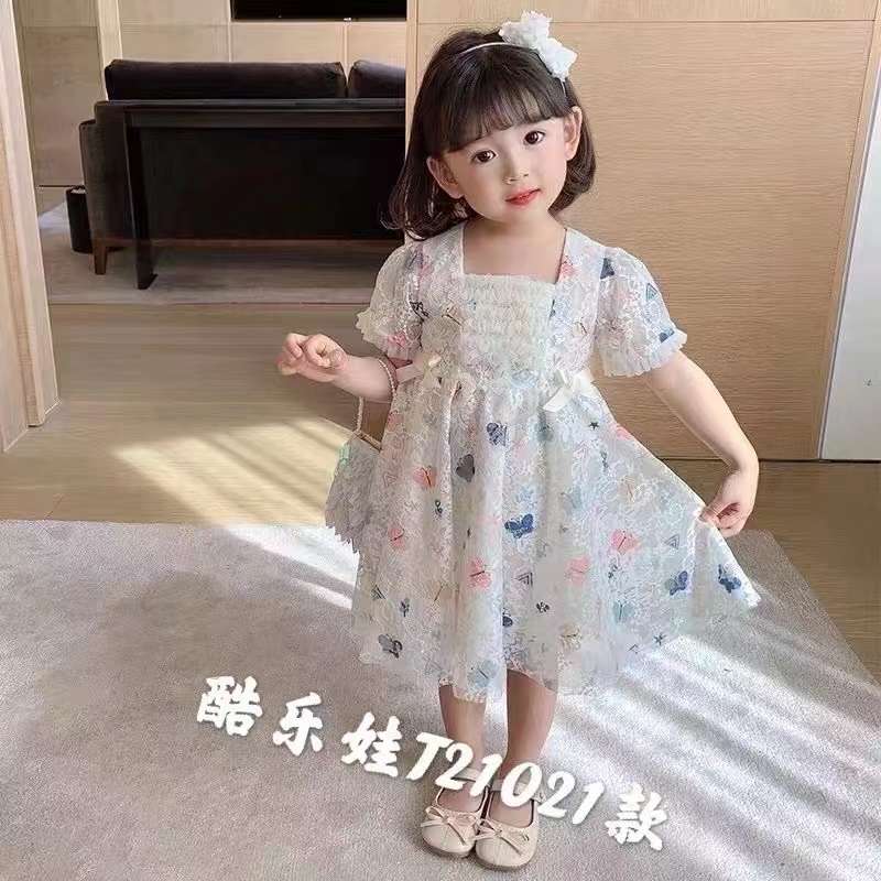 Summer new children's and small kids' puffed-sleeve skirts details Picture