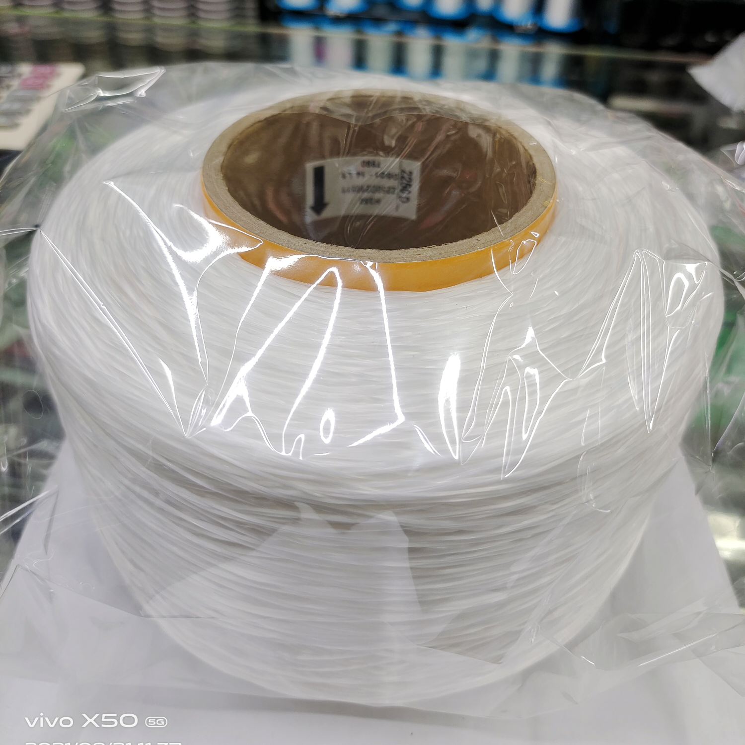 White flat elastic line 4000 meters handmade line large roll crystal line Buddha bead line solid beaded line imported from South Korea line