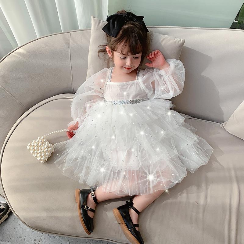 童装夏装新款裙子闪闪网纱韩版儿童连衣裙宝宝洋气裙子女童公主裙产品图