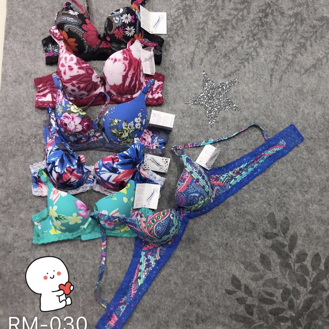 Totem Pattern Classic Fashion Sexy Thin Bra Series 5856