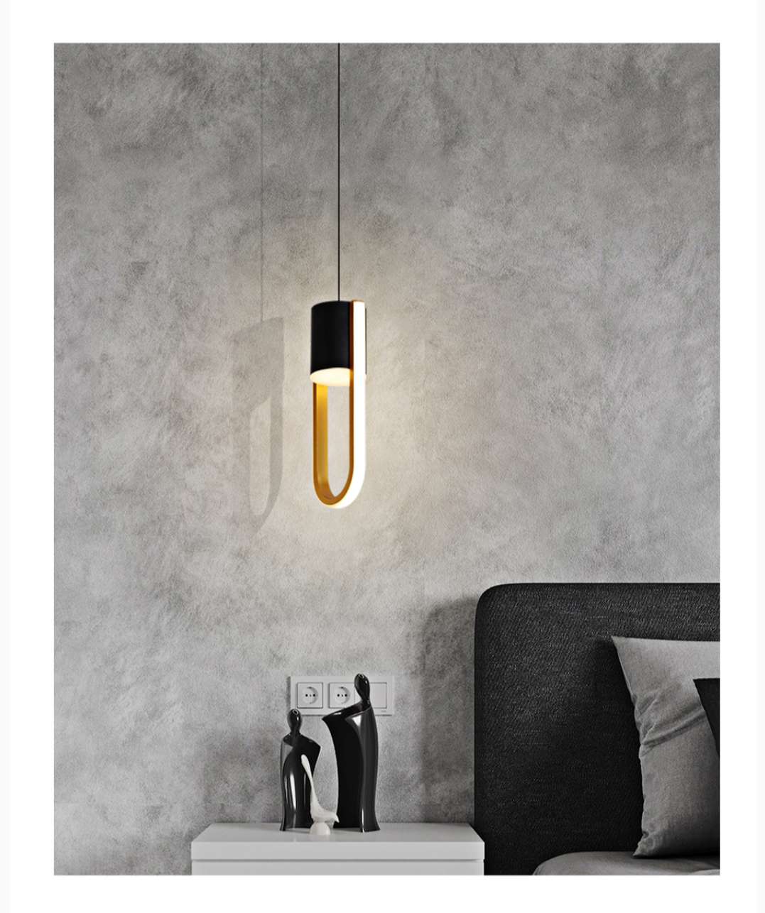 Aluminum book lamp bedroom, Nordic IKEA single-head chandelier 4701-1 detail image 5