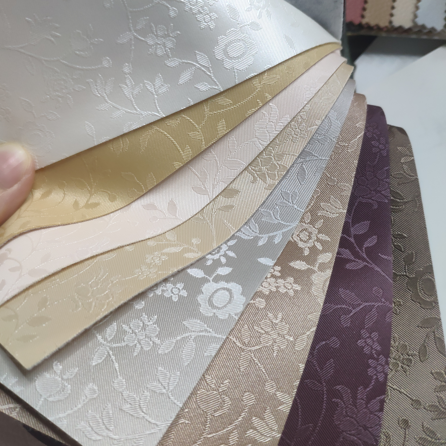 Artificial leather soft and hard wrapped sliding door leather wall decorative leather fabric in stock, fine branch flower No. 1