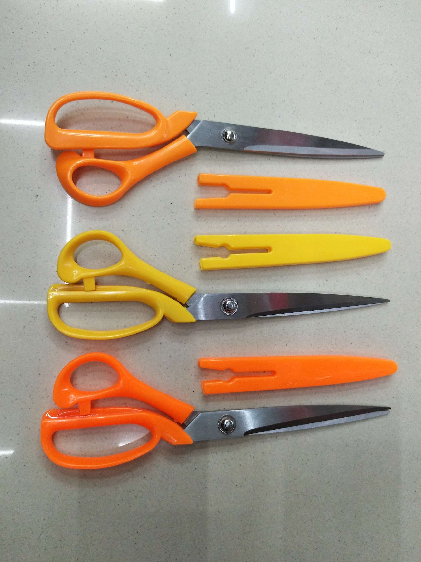 Office and educational knives, tools, tailor scissors, sleeve tailor scissors, stainless steel band sleeve tailor scissors, office scissors, hardware knives, hardware tools, knives and scissors details Picture