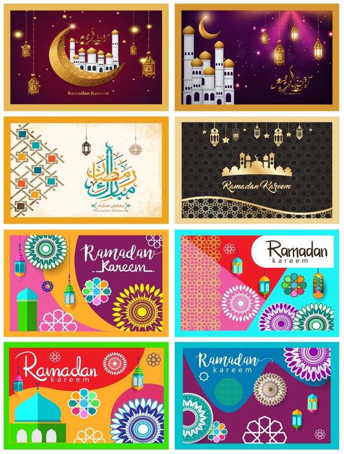 Newly designed Ramadan placemats with digital printing, 30*45CM, Ramadan tablecloths 140* 180cm, 140*240CM, 1.4*20M detail image 2