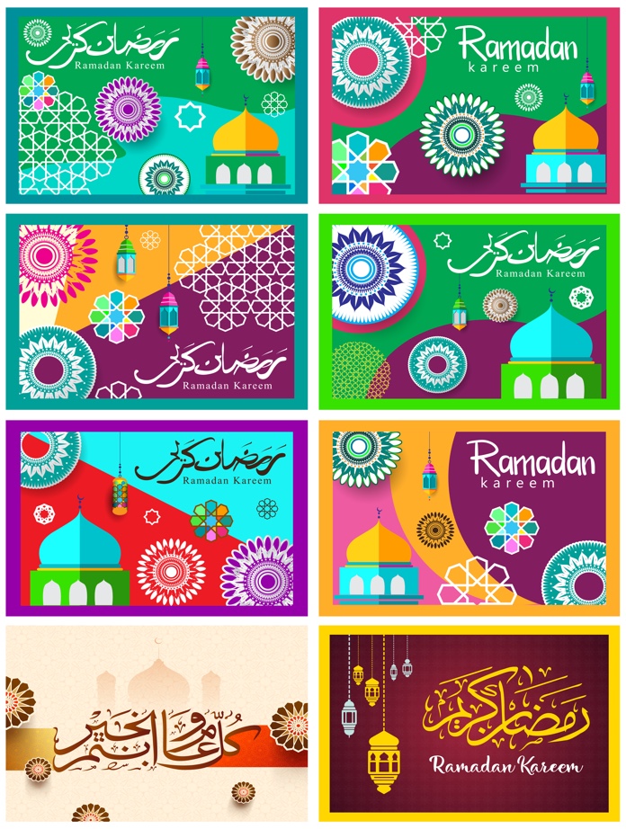 Newly designed Ramadan placemats with digital printing, 30*45CM, Ramadan tablecloths 140* 180cm, 140*240CM, 1.4*20M detail image 1
