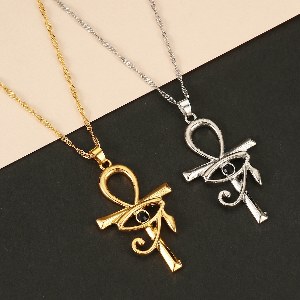 Cross-border new accessories: European and American export cross eye necklace, female devil eye necklace, collarbone chain accessories
