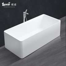 TENNE缇诺人造石方形独立式浴缸别墅豪宅卫生间成人浴缸1.6米