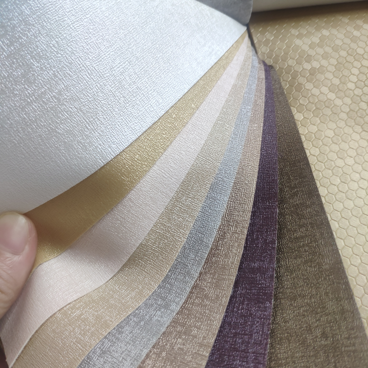Artificial leather soft and hard wrapped sliding door leather wall decorative leather fabric in stock, Ant pattern No. 1