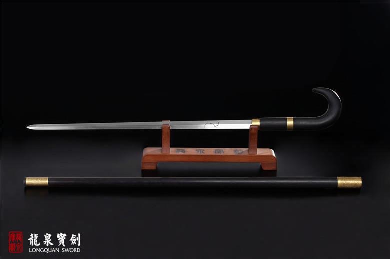 高端纯手工龙泉宝剑之伞柄拐杖剑详情图3