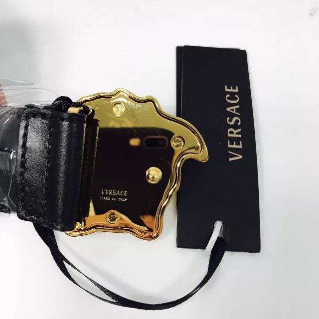 Versace 男士 黑色Medusa搭扣皮带85 90 95 100码宽度：4cm 详情图1