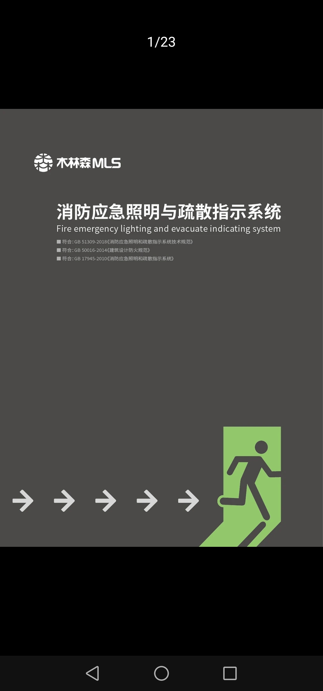 The 2*1W dual-head evacuation sign light from Muling Sen is elegant and stylish for household use Item Picture
