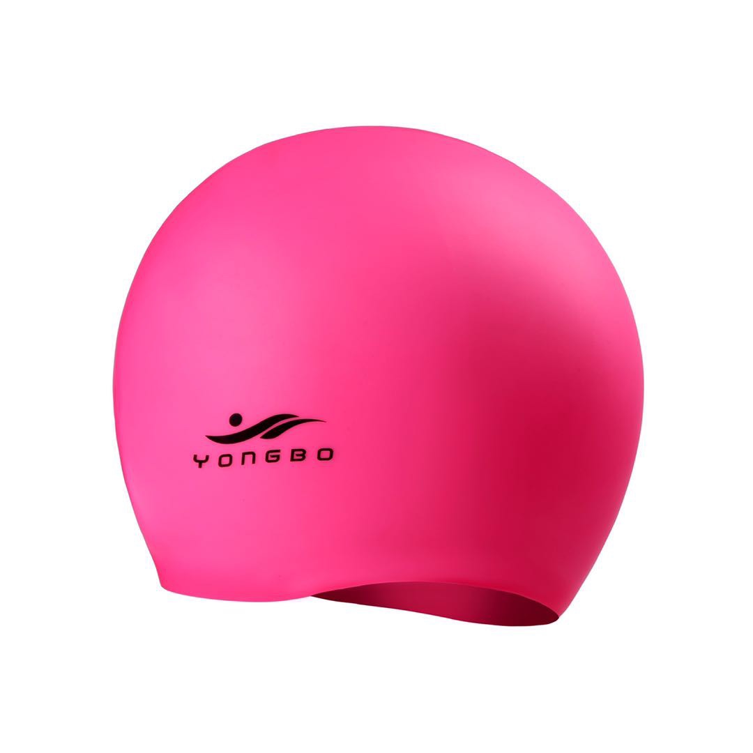 Yongbo genuine factory direct sales adult silicone swimming caps, extra-large super soft swimming caps