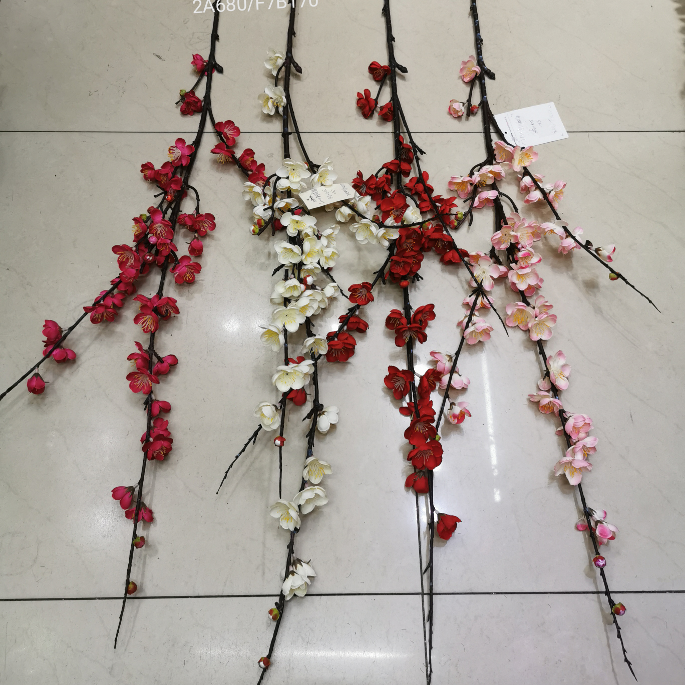 仿真植物藤条壁挂把束婚庆录影扎树造型盆景盆栽单枝叶子树仿真杆桃花1