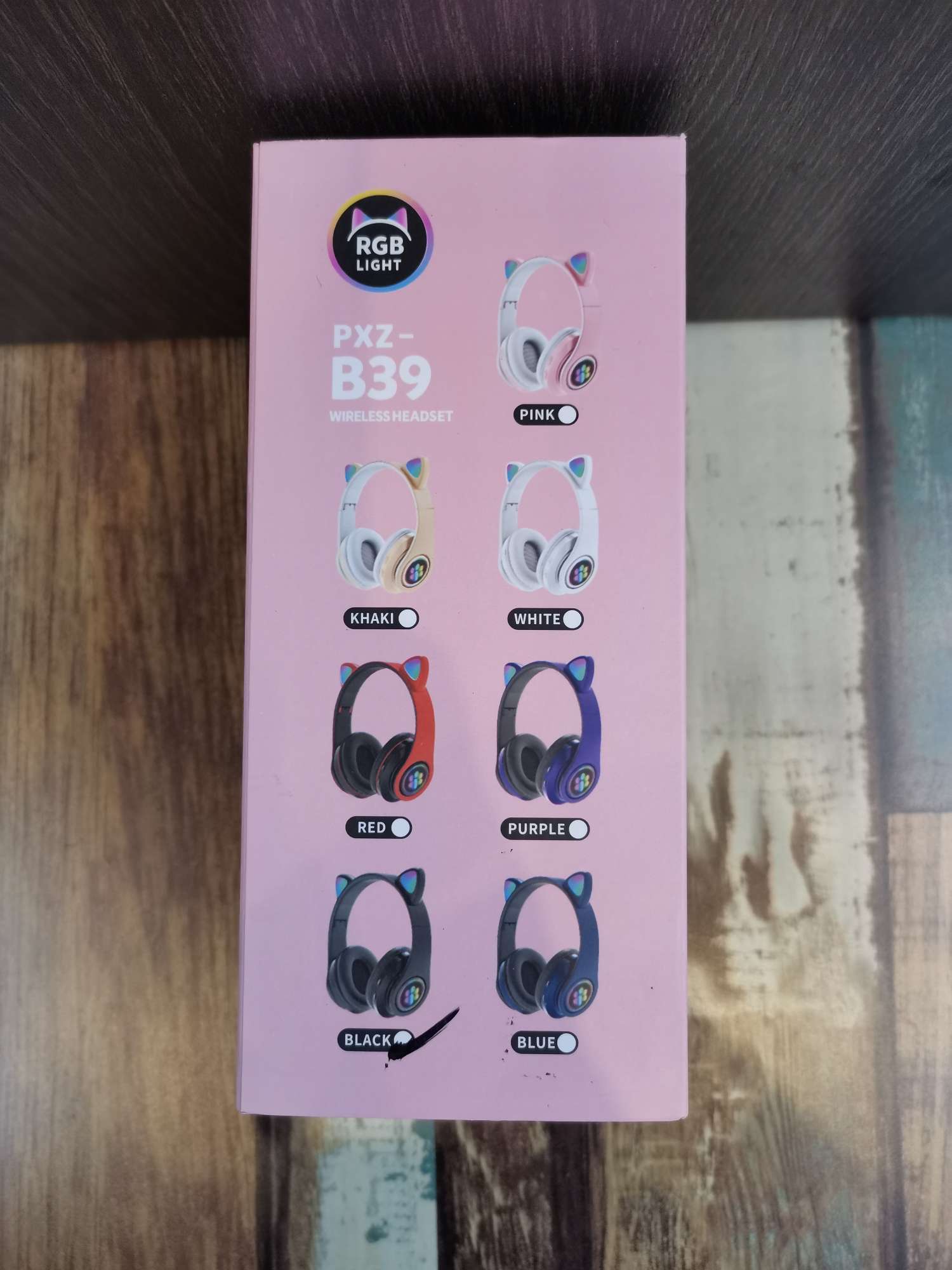 Guangdong Sogo headphones, B39 Cross-border new cat-ear over-ear Bluetooth headphones, light-emitting wireless Bluetooth voice headphones detail image 5