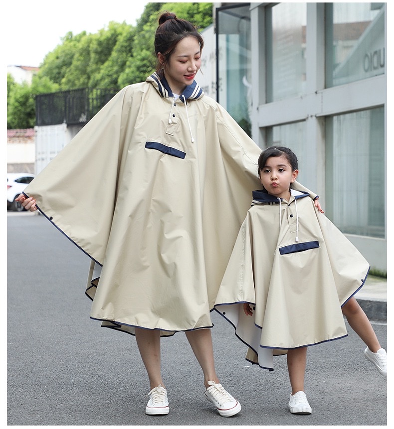 儿童斗篷雨衣时尚雨衣潮流自行车骑行雨披 学生连体雨衣书包位 详情图17