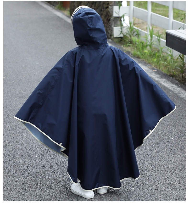 儿童斗篷雨衣时尚雨衣潮流自行车骑行雨披 学生连体雨衣书包位 详情图16