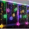 196L New snowflake curtain light blue