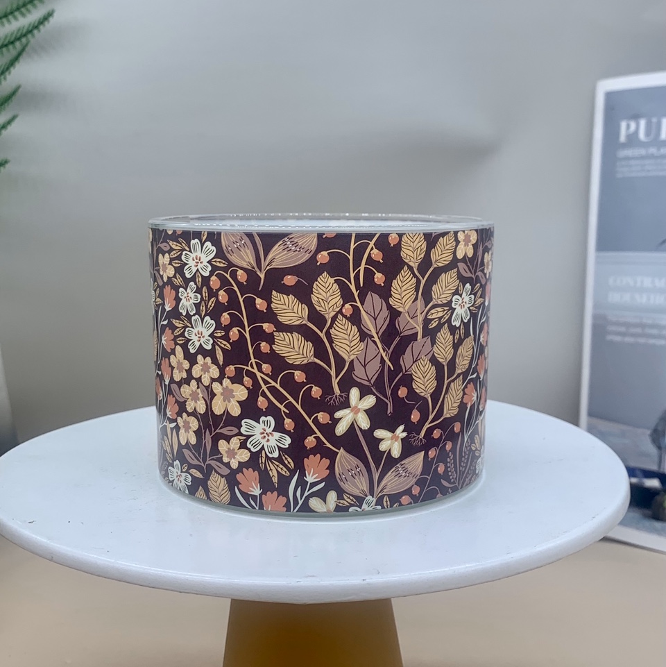 New leaf pattern glass storage jar home decor