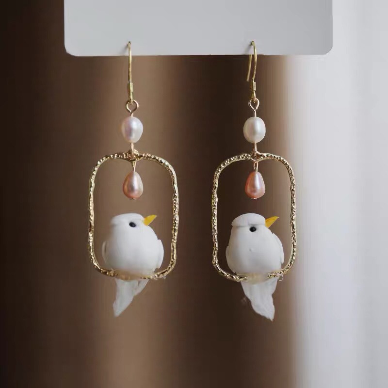 Original design bird cute fashion trend vitality girl fashion earrings